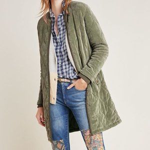 Anthropologie Quilted Mid-Length Bomber Jacket - SOLD ON DEPOP